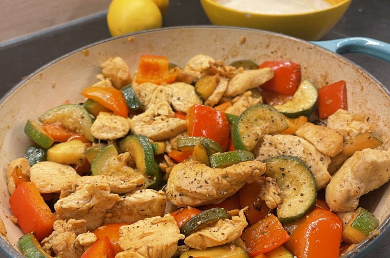 Zitronenhähnchen mit gerösteten Kapern